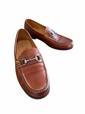 Martin Dingman Leather Horsebit Loafers Brown Size 12 Mens Made in Brazil